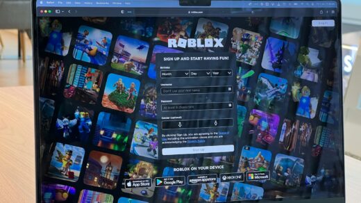 a laptop with a screen Roblox